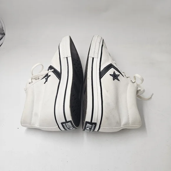 Converse Star Player 76 Mid Vintage White Black Mens Size 11.5 Preowned - Picture 7 of 10
